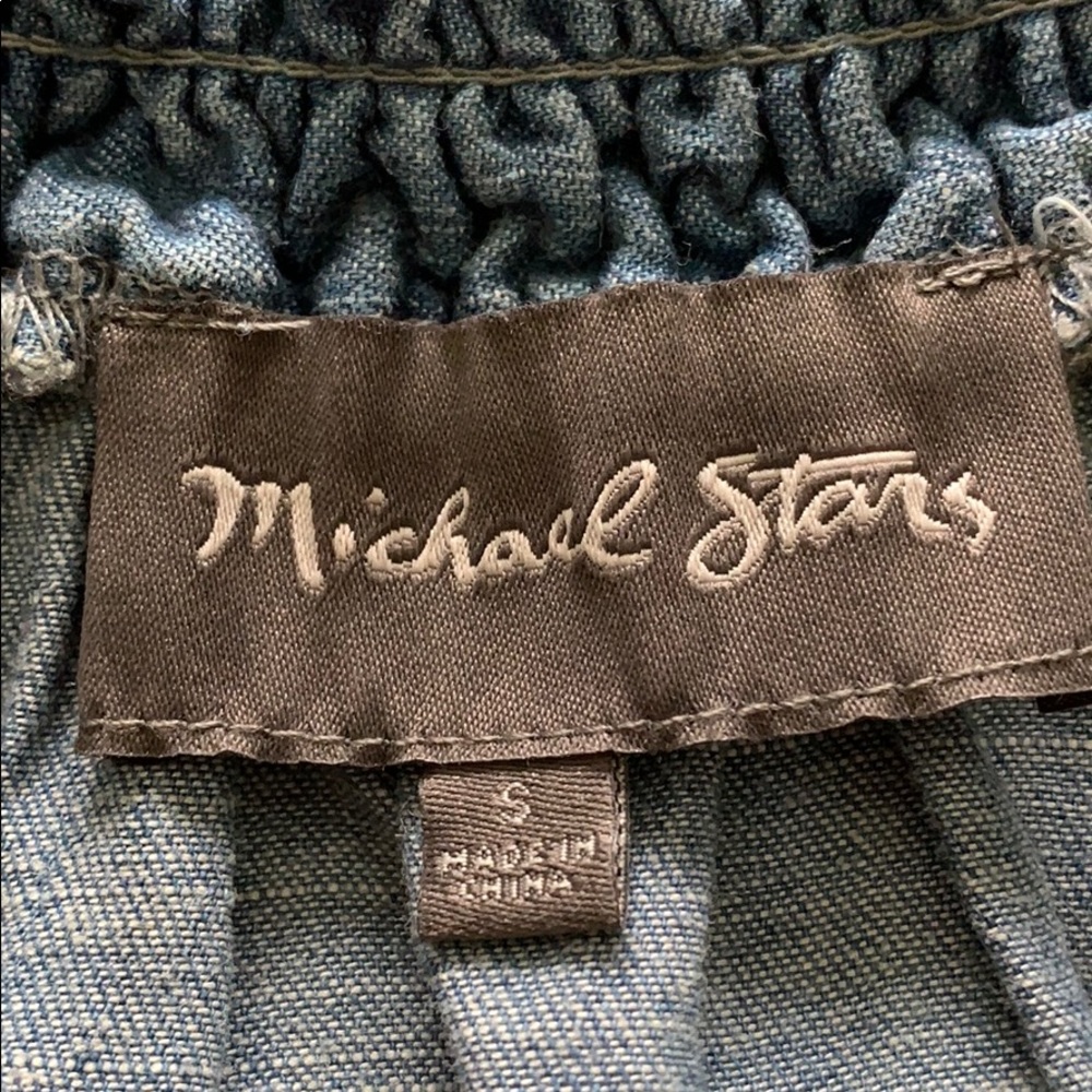 MICHAEL STARS PEASANT BLOUSE - Picture 3 of 3